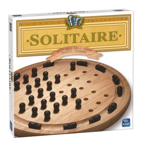 King jeu de stratégie Solitaire bois