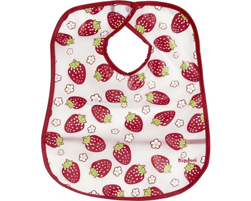 Playshoes bavette lavable fraises transparentes 27 x 28 cm