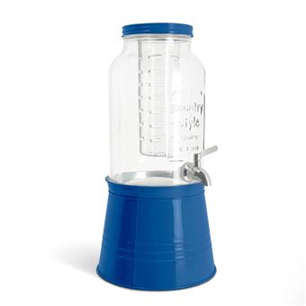 Fontaine à boisson bleue avec infuseur