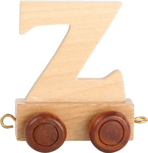 Small Foot chariot de train lettre Z bois beige 5 x 3,5 x 6 cm