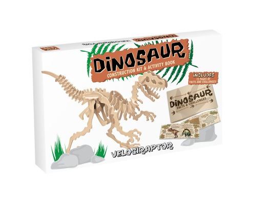 Puzzle 38 Pièces : Puzzle 3D en Bois - Velociraptor (Large), Professor Puzzle