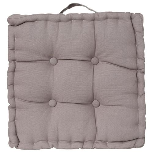 ATMOSPHERA - Coussin de Sol Dorian - 40x40cm - Gris - Image 3