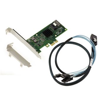 Carte PCIe 4 Ports SATA III - Contrôleur Disque Dur SSD - Chipset ASM1064 - UEFI/AHCI Windows 10/11