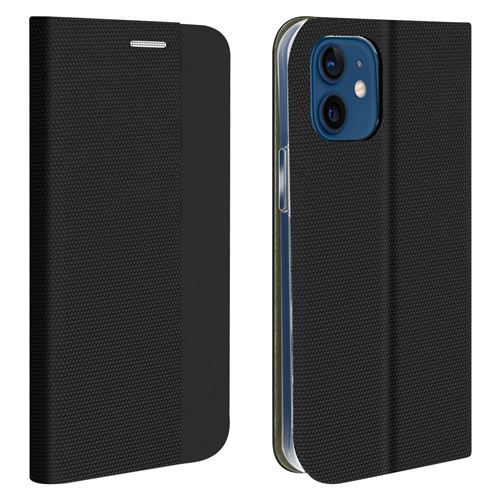 Avizar Etui pour iPhone 12 Mini Protection avec Porte-carte Support Vidéo Noir