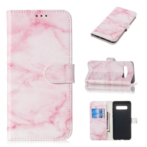 Etui en PU impression de motifs marbre rose pour votre Samsung Galaxy S10 Plus
