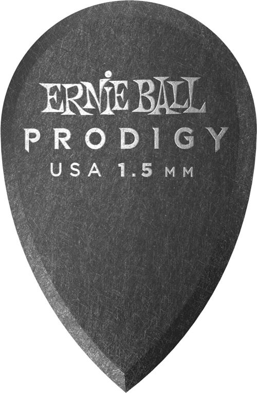 Ernie Ball Noir Médiators Prodigy Sachet De 6 Larme 1,5Mm Médiators