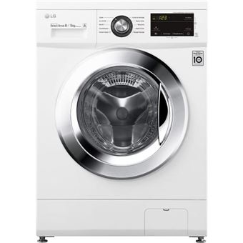 LG F854M22WR - Machine à laver séchante - WiFi - largeur : 60 cm - profondeur : 55 cm - hauteur : 85 cm - chargement frontal - 58 litres - 8 kg - 1400 tours/min - blanc
