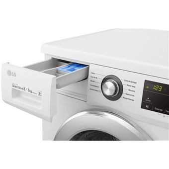 LG F854M22WR - Machine à laver séchante - WiFi - largeur : 60 cm - profondeur : 55 cm - hauteur : 85 cm - chargement frontal - 58 litres - 8 kg - 1400 tours/min - blanc