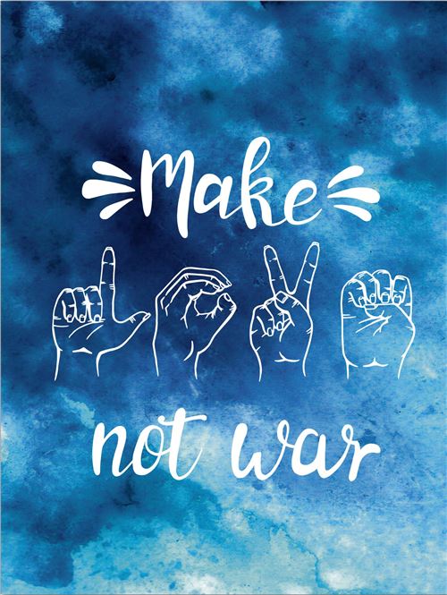 Impression d'art Madeleine - Make Love Not War 40 x 30cm