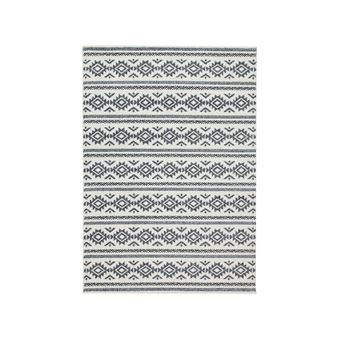 Tapis En Polypropylène Motif Navajozigzag Ethnique Gris