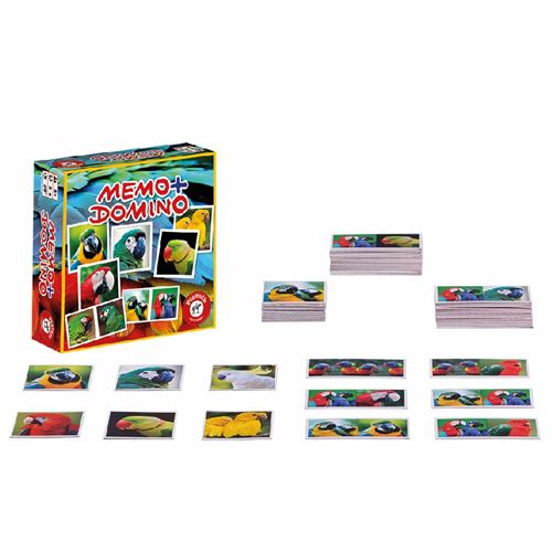 PIATNIK Jeux - Mémo Domino Perroquet Multicolore