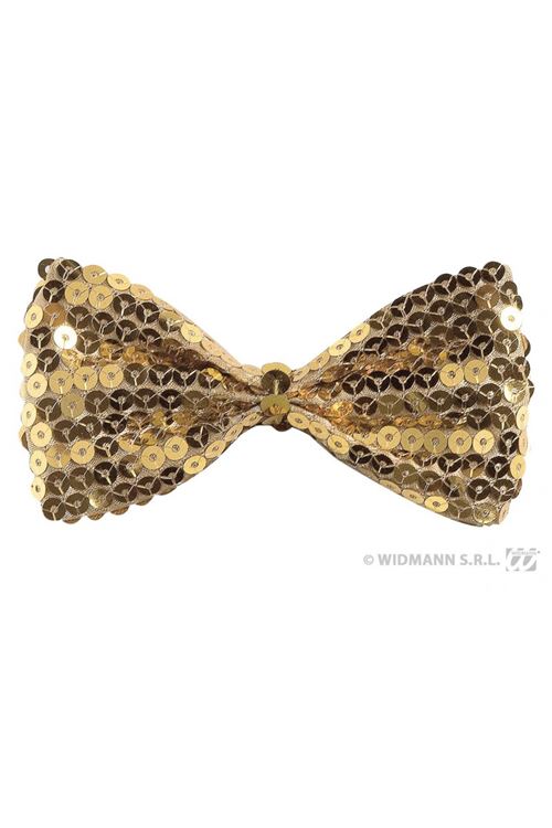 Noeud papillon paillettes or