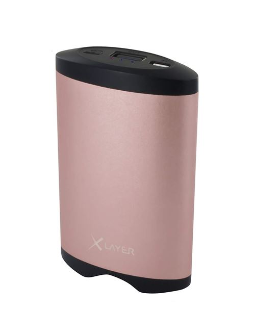 Xlayer 214083 Power Bank avec Chauffe-Mains en, 5200 mAh Or Rose