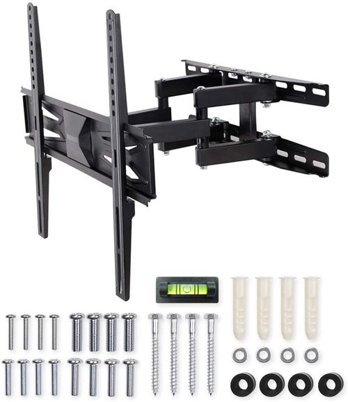 Fleximounts A22 Support Mural TV Articulé Mouvement Flexible Inclinable Pivotant pour l'écran Plat 4k HD LED LCD 32-55 pouces/81-140cm