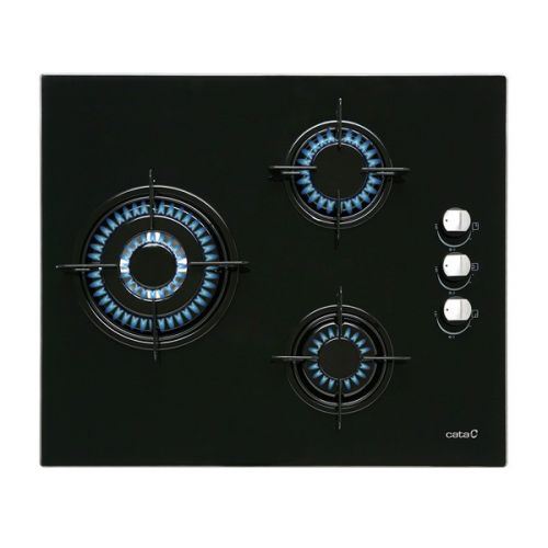Plaque au gaz Cata CIB6021BK 60 cm Noir (3 Cuisinière)