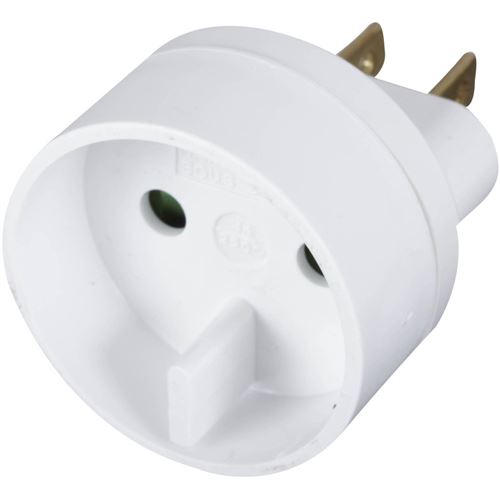 Adaptateur Prise DEBFLEX France 2P 10/16A vers USA 15A 125V blanc