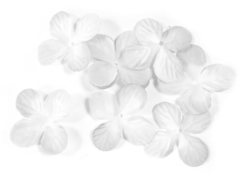 Lot de 240 pétales de fleurs en tissu Blanc - 3 cm