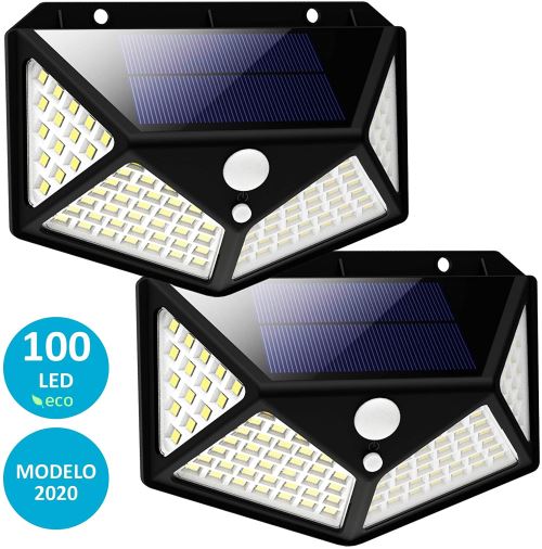 Lampe Solaire Exterieur [2 Pack], 100 LEDs Éclairage Exterieur