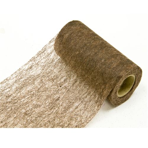 Lot de 10 Rouleaux en tissus non tissé coloris Marron - 10 cm x 10 m