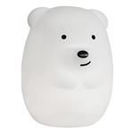 Veilleuse bébé ours sans fil touch LED TEDDY Blanc Silicone H19CM