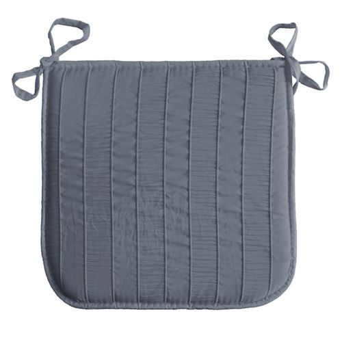 Galette 40 x 40 x 3.5 cm jacquard rayures crash lineo Anthracite