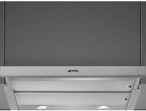 Smeg Kset600Xe - Hotte - Téléscopique - Largeur : 59.8 Cm - Profondeur : 30 Cm - Extraction et Recirculation (avec Kit De Recirculation Supplémentaire) - Acier Inoxydable