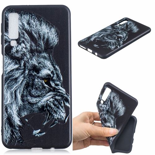 Coque en TPU impression de motifs lion pour votre Samsung Galaxy A7 (2018)