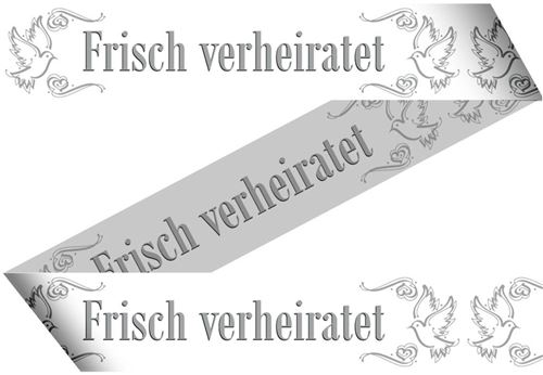 Folat bande de marquage Frisch Verheiratet 15 m blanc/gris