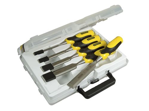 Coffret De 5 Ciseaux à Bois Manche Bi-Matière - Stanley - 2-16-888