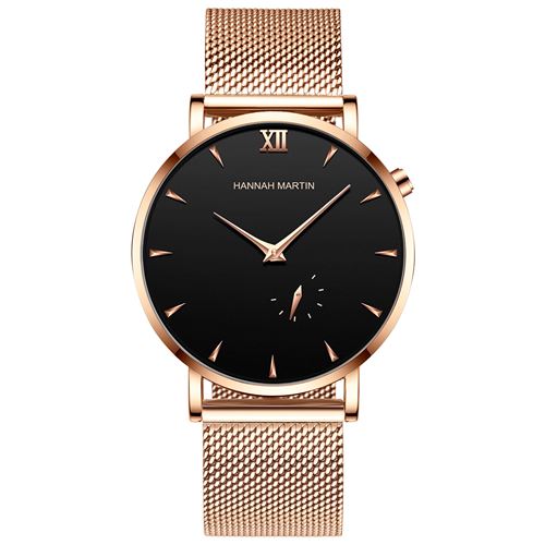 Montre à quartz HANNAH MARTIN Homme HM-10201O - Or rose(40mm)