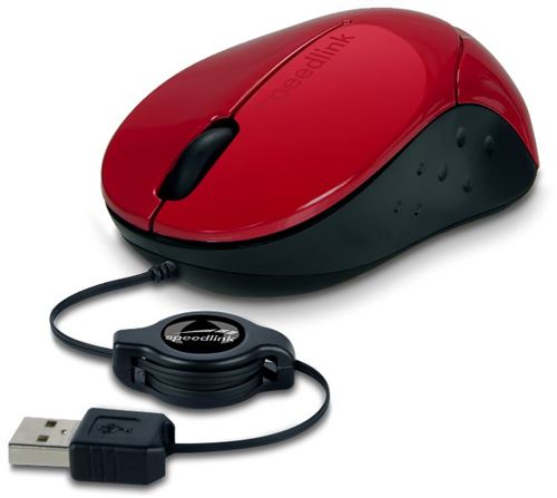 SPEEDLINK BEENIE - Souris - droitiers et gauchers - 3 boutons - filaire - USB - rouge