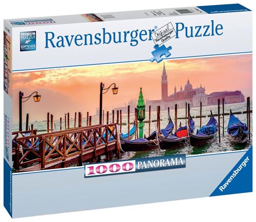 Puzzle 1000 Pièces Ravensburger Gondoles à Venise Panorama