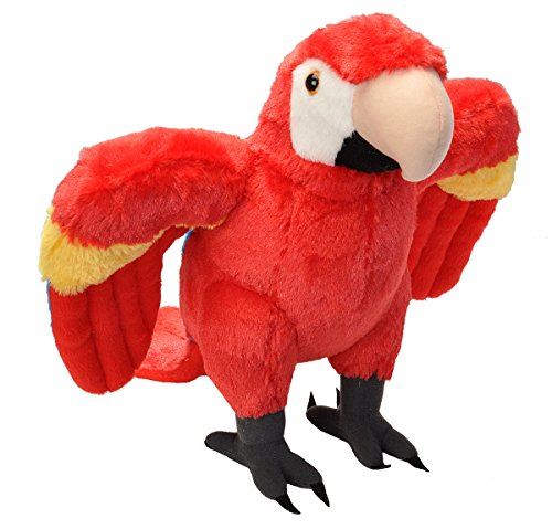 Wild Republic Scarlet Ara en peluche, peluche, jouet en peluche, cadeaux pour enfants, Cuddlekins 12 pouces