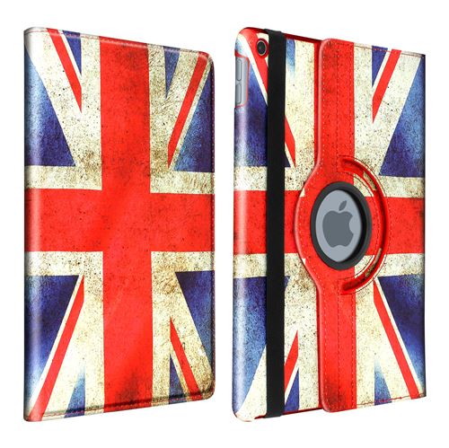 Avizar Housse pour iPad 2021 2020 et 2019 10.2 Support Rotatif à 360° Motif Drapeau Anglais