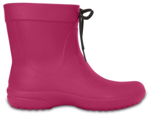 Crocs Freesail Shorty Rain Femmes Roomy Fit Bottes en Berry Rose 203851 675 [UK W3 US W5]