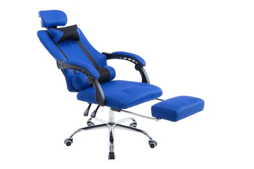 CLP Fauteuil de bureau Fellow avec Repose-pieds intégré  Bleu