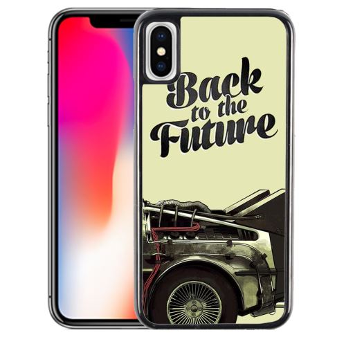 Coque pour iPhone XS back to the future delorean