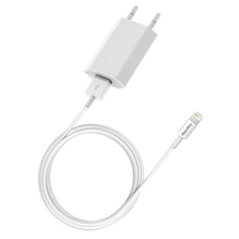Lot 2 Cables USB [Compatible iPad 1 - 2 - 3] Chargeur Blanc 1 Metre  [Phonillico®]