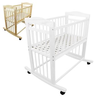 74 10 Sur Berceau Bebe 40 X 80 Cm Mode Bascule Ou Roulette Blanc Berceaux Couffins Achat Prix Fnac