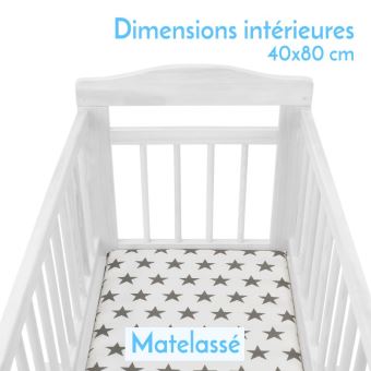 Berceau Bebe 40 X 80 Cm Mode Bascule Ou Roulette Blanc Berceaux Couffins Achat Prix Fnac
