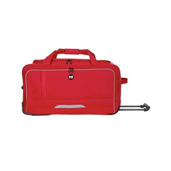 SAC DE VOYAGE A ROULETTE ROUGE GRIS LADY