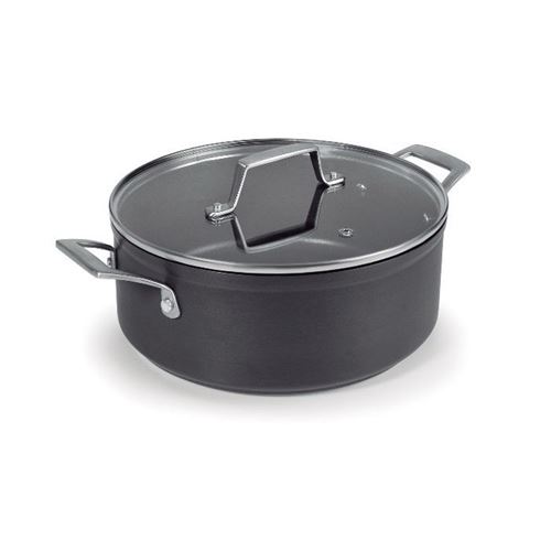 LACOR Faitout avec couvercle en aluminium anodis&eacute; Anodized - &Oslash; 24 cm