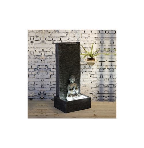 Grande fontaine XL Mur Bouddha - L 50 x l 30 x H 100 cm - Fibre de verre