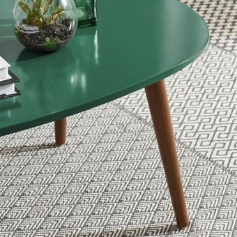 STONE Table basse ovale scandinave vert foret laque L 88 Générique Stone01 Table Basse Style scandinave en MDF laqué