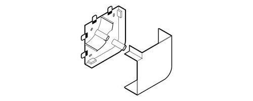 Angle plat Planet Wattohm 130x50 pour goulotte LOGIX45 68034