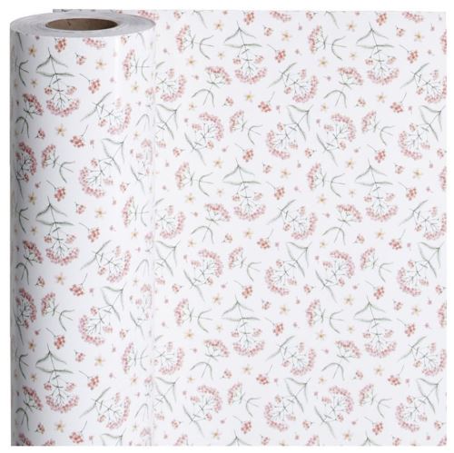 Vivi Gade papier d'emballage fleurs 50 cm x 150 m blanc