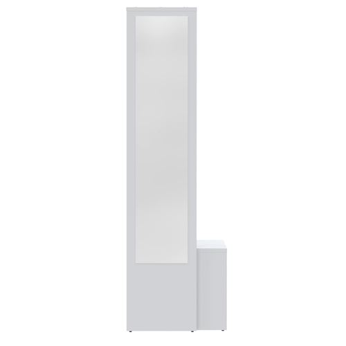 Vestiaire + banc 40 cm - Blanc et noir