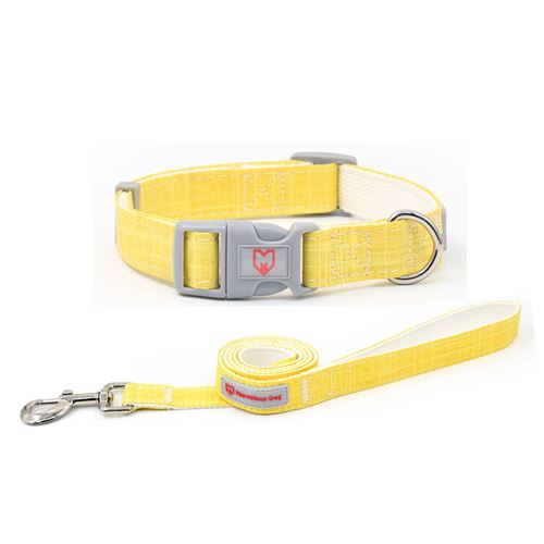Meilleurs prix pour Collier et Laisse MARVELOUS Personnalisé kit pour Chien - Jaune (Taille: L)