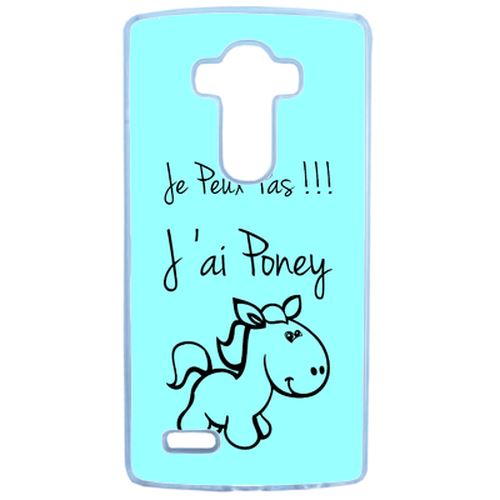 Coque Citation Poney Turquoise Compatible Lg G4 Transparent