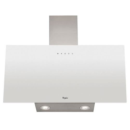 Hotte A Visiere Whirlpool Whvp63ltw - Evacuation Et Recyclage - 625 M3 Air / H Max - 60 Db Max - 3 Vitesses - L 60 Cm - Blanc